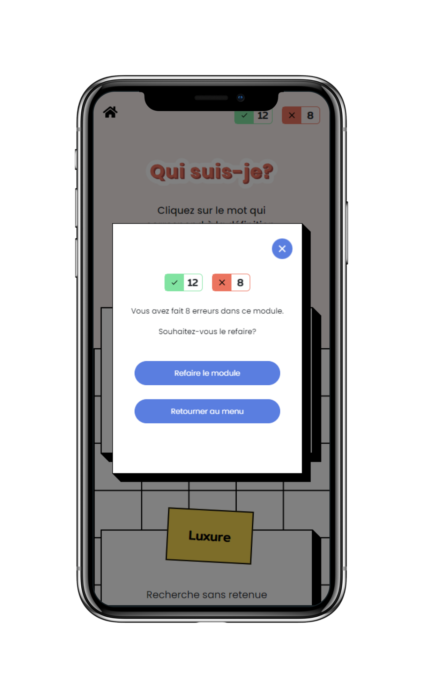 DevActif - Application mobile de formation sur mesure - WCAG - Qui suis-je - CCDMD - Fin du quiz-iPhone X DevActif-Application-mobile-de-formation-sur-mesure-WCAG-Qui-suis-je-CCDMD-Fin-du-quiz-iPhone-X